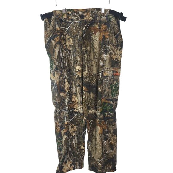 Habitat Brown Camo Print Hunting Pants Large Mens Realtree Edge Straight Leg - Picture 1 of 6